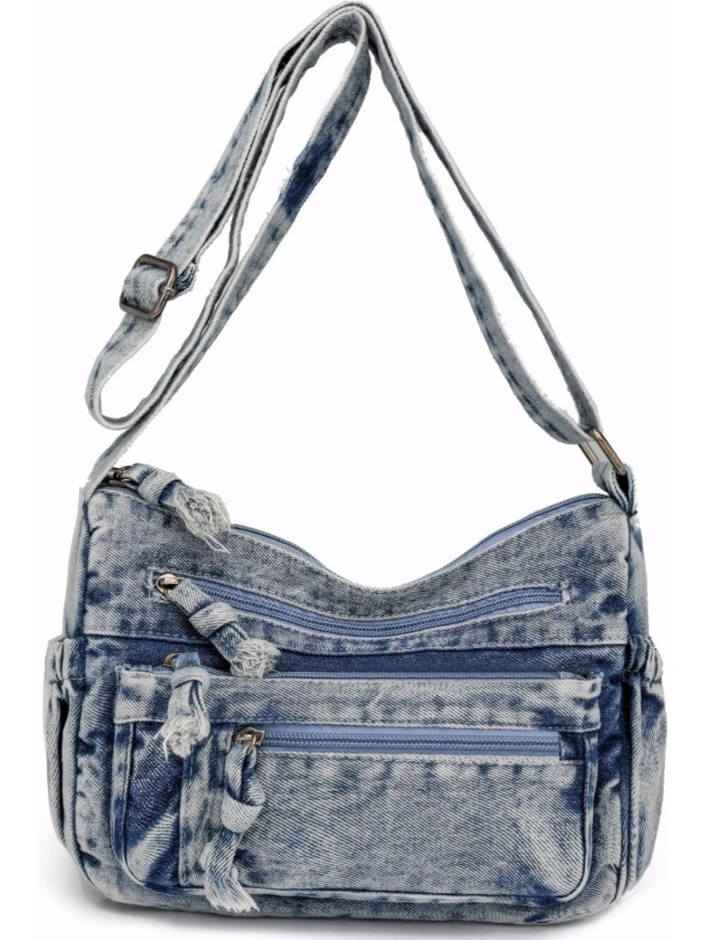 Stylish Denim Crossbody Bag for Women | Blue Jean Shoulder Handbag Purse